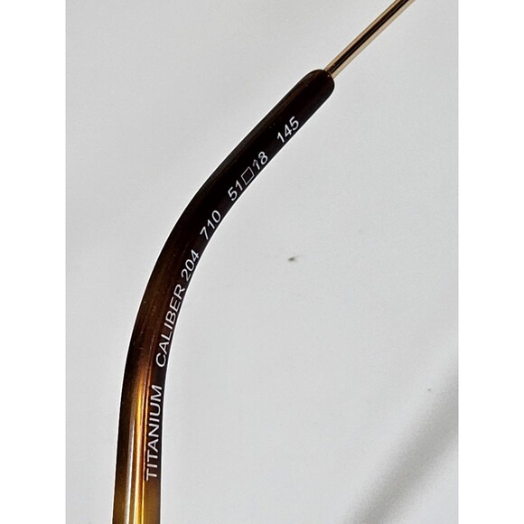 Pure Airlock Caliber 204 710 Titanium Eyeglasses Frame Gold Rimless 51-18 145 - Picture 11 of 16